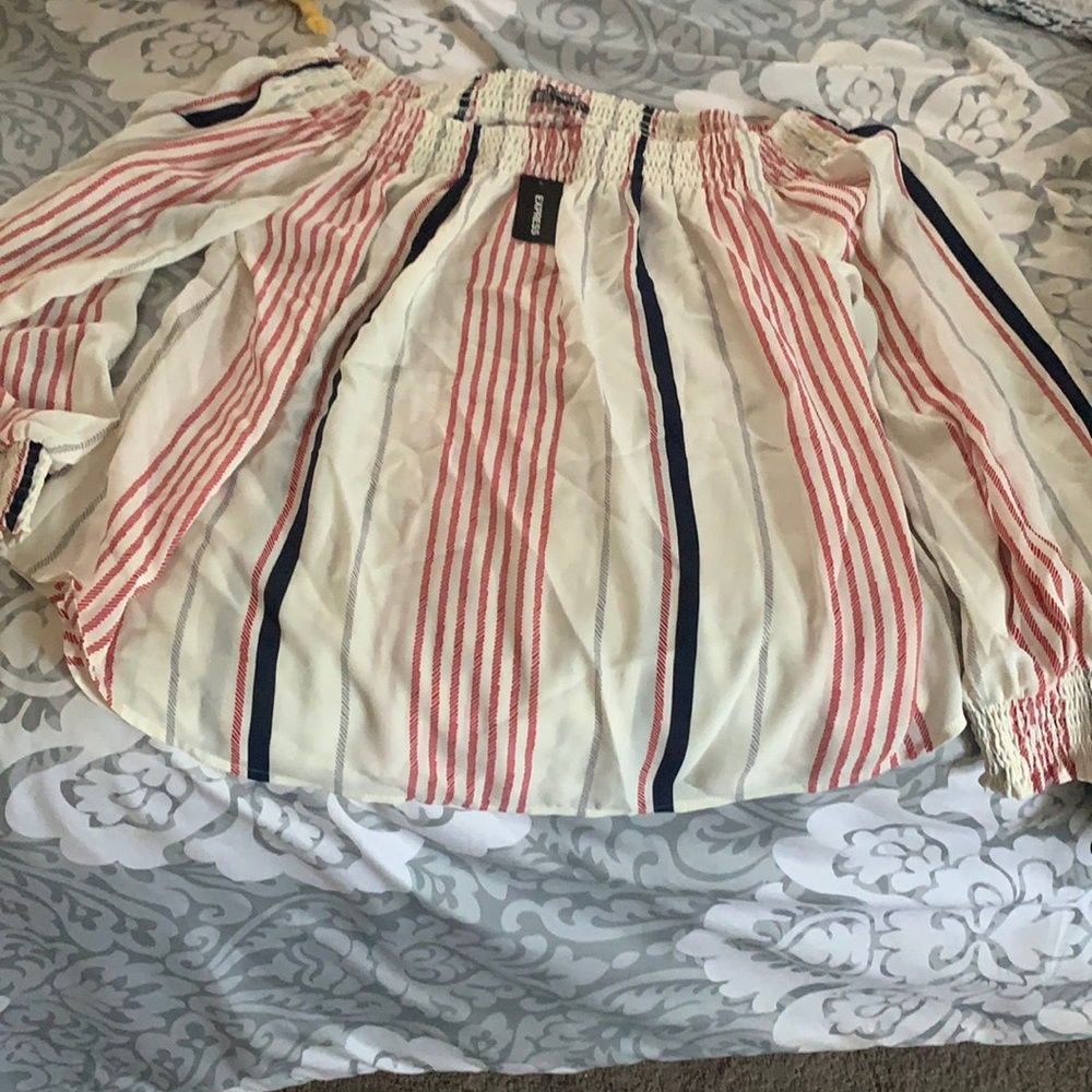 Off the shoulder never worn express shirt